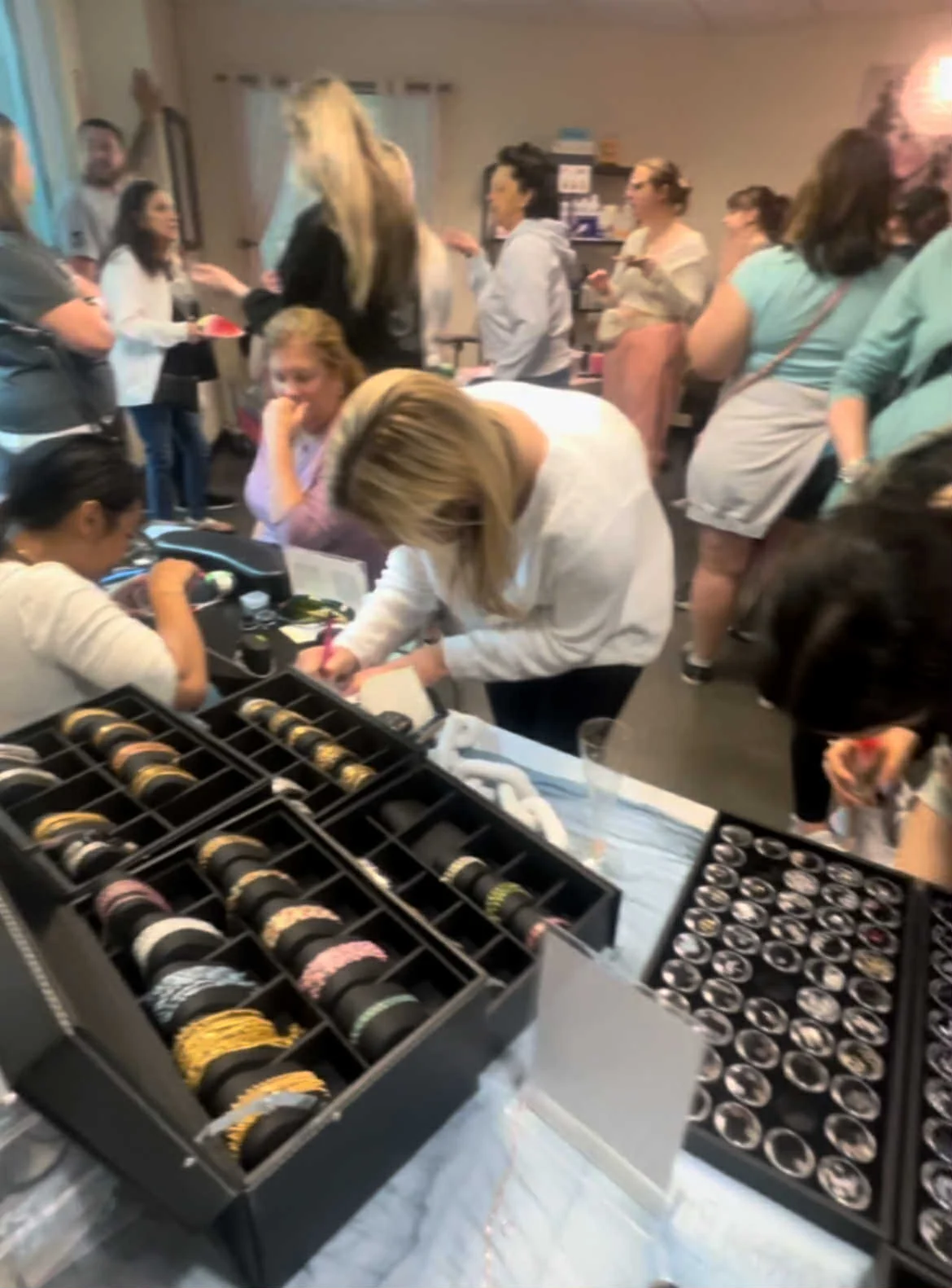 Guests choosing their jewelry at a Heart Lynx event