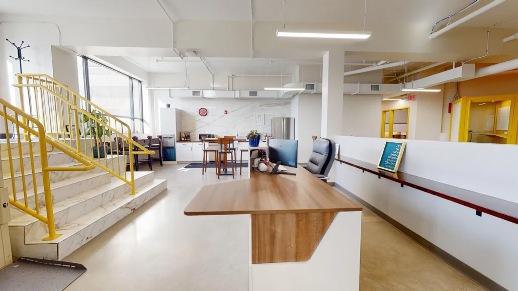 The shared interior space at The Hive in Salem